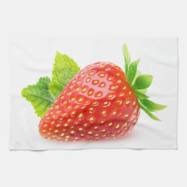 Erdbeere und Minze Küchentuch