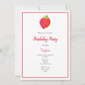 Erdbeere und Muster Einladung (Vorderseite)