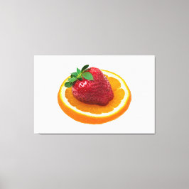 Erdbeere und Orange Leinwanddruck
