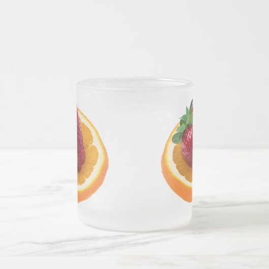 Erdbeere und Orange Mattglastasse (Mittel)