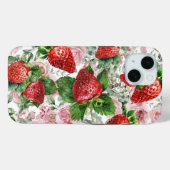 Erdbeere und Rose Case-Mate iPhone Hülle (Rückseite (Horizontal))