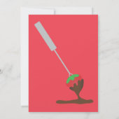 Erdbeere und Schokolade Fondue-Party Einladung (Rückseite)