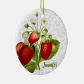 Erdbeere und Spitze Keramik Ornament (Rechts)