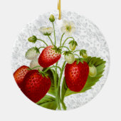 Erdbeere und Spitze Keramik Ornament (Hinten)