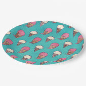 Erdbeere und Vanilla Ice Pappteller (Schrägansicht)