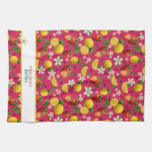 Erdbeere und Zitronenmuster Geschirrtuch (Horizontal)