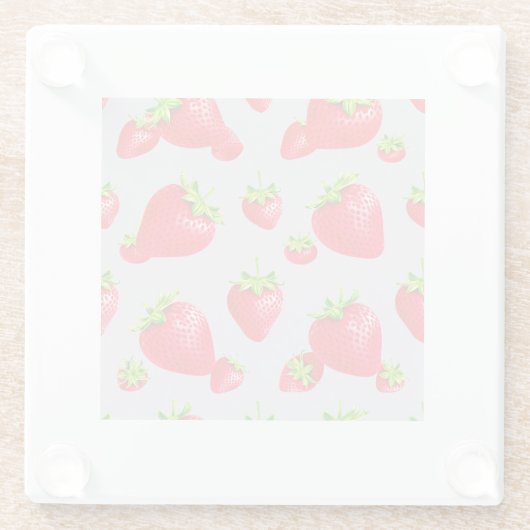 Erdbeere-Untersetzer Glasuntersetzer (Rückseite)