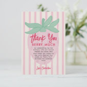 Erdbeere Vielen Dank Beere Vielen Dank Karte (Stehend Vorderseite)