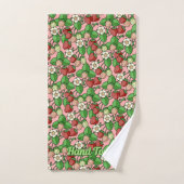 Erdbeere Vine Pattern Badetuch Set (Handtuch)
