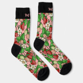 Erdbeere Vine Pattern Socken (Rechts)