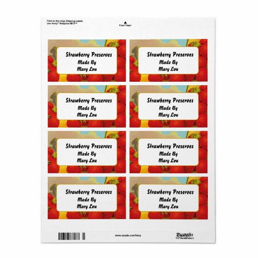 Erdbeere Vintage Fruchtmarken (Vorne)