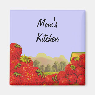 Erdbeere Vintage-Kiste Kunst Individueller Küchenm Magnet