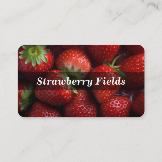 Erdbeere Visitenkarte (Vorderseite)