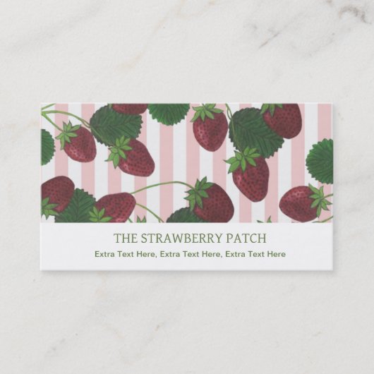 Erdbeere Visitenkarte (Vorderseite)