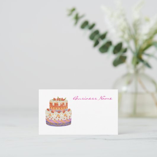 Erdbeere Visitenkarte (Stehend Vorderseite)