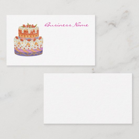 Erdbeere Visitenkarte (Vorne/Hinten)