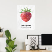 Erdbeere vom Obstmarkt Poster (Heimbüro)