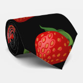 Erdbeere von Glitch Food Krawatte (Gerollt)