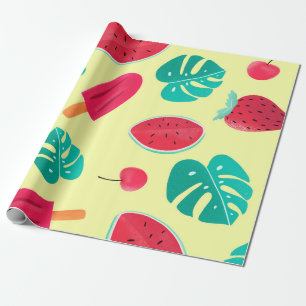 Erdbeere von Wassermelonen Blätter Geschenkpapier
