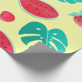 Erdbeere von Wassermelonen Blätter Geschenkpapier (Ecke)