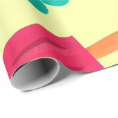 Erdbeere von Wassermelonen Blätter Geschenkpapier (Rolleneckpunkt)