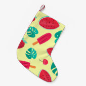Erdbeere von Wassermelonen Blätter Kleiner Weihnachtsstrumpf (Vorderansicht (hängend))