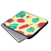 Erdbeere von Wassermelonen Blätter Laptopschutzhülle (Vorne Knopf)