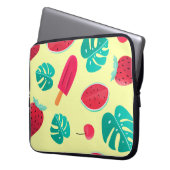 Erdbeere von Wassermelonen Blätter Laptopschutzhülle (Vorderseite Links)