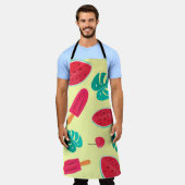 Erdbeere von Wassermelonen Blätter Schürze (Getragen)