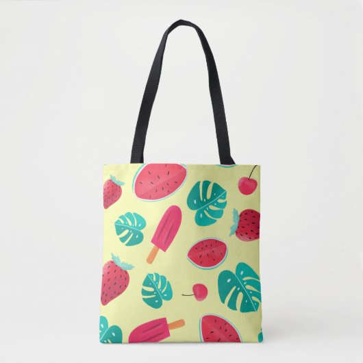 Erdbeere von Wassermelonen Blätter Tasche (Vorderseite)