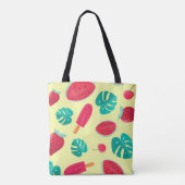 Erdbeere von Wassermelonen Blätter Tasche (Rückseite)