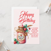 Erdbeere Wärme Geburtstag Christenkarte Karte (Vorderseite/Rückseite Beispiel)