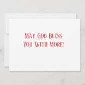 Erdbeere Wärme Geburtstag Christliche Karte (Rückseite)