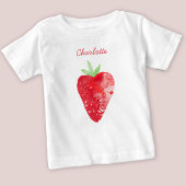 Erdbeere Wasserfarbe Personalisiert Baby T-shirt