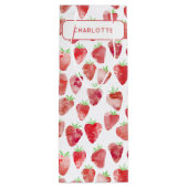 Erdbeere Wasserfarbe Personalisiert Geschenktüte Für Weinflaschen (Rückseite)