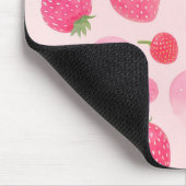 Erdbeere Wasserfarbe Rosa Berry Nahtloses Muster Mousepad (Ecke)