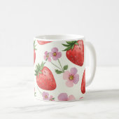 Erdbeere Wasserfarbe Tasse (VorderseiteRechts)