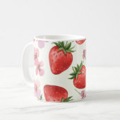 Erdbeere Wasserfarbe Tasse (Vorderseite Links)