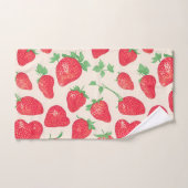 Erdbeere Wasserfarbenes Muster Badhandtuch Set (Handtuch)
