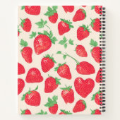 Erdbeere Wasserfarbenes Muster Notizblock (Rückseite)