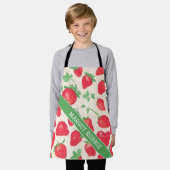 Erdbeere Wasserfarbenes Muster Schürze (Getragen)