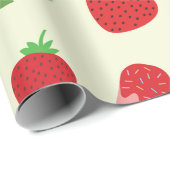 Erdbeere, Wassermelonen und rote Popsikel Geschenkpapier (Rolleneckpunkt)