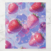 Erdbeere Weinetikett (Einzelnes Label)