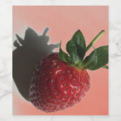 Erdbeere Weinetikett (Einzelnes Label)