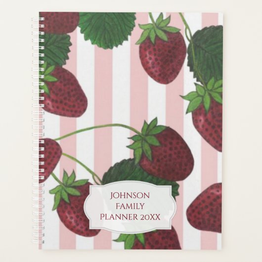 Erdbeere Weinplaner Planer (Vorderseite)