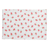 Erdbeere Weiß. Kissenbezug (Rückseite)