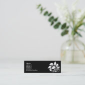 Erdbeere_weiß Mini Visitenkarte (Stehend Vorderseite)