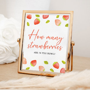 Erdbeere Wie viele Erdbeeren Berry Duwer Game Poster