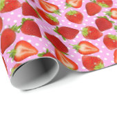 Erdbeere - Wrapping Paper Geschenkpapier (Rolleneckpunkt)