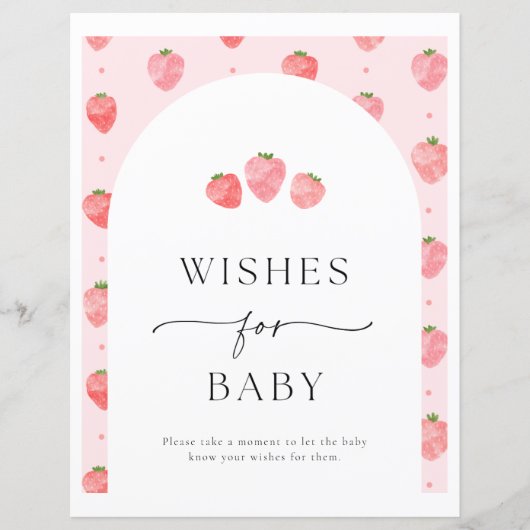 Erdbeere wünscht sich Baby-Signatur (Vorderseite)